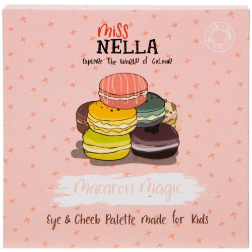 Miss Nella Explore the World of Colour Eye & Cheek Palette Made for Kids Παιδική Παλέτα 2 σε 1 Σκιά Ματιών & Ρουζ με Καθρέπτη για Απαλή Λάμψη 3g - Macaron Magic